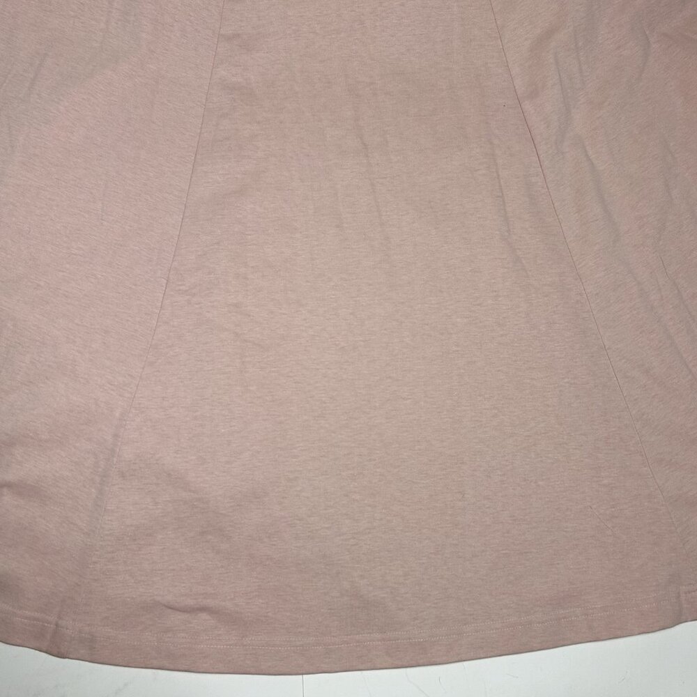 Vtg LAND'S END Maxi Skirt 100% Cotton Knit Elastic Waist Pockets Pink Sz ST USA - Picture 5 of 9